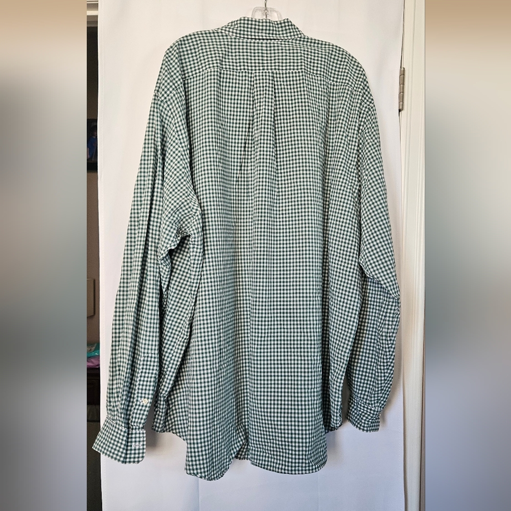 Ralph Lauren Blake Green And White Gingham Plaid Long Sleeve Shirt Size 3XLT‎ - Picture 6 of 7